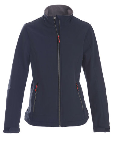 dames softshell jassen donkerblauw borduren met Logo