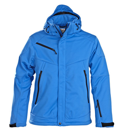 Skeleton Printer Softshell jas winter oceaanblauw