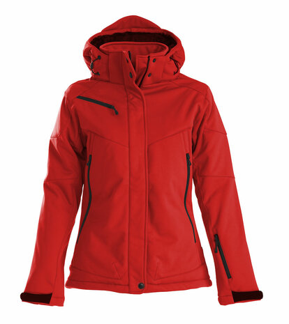 Dames winter softshell jas rood