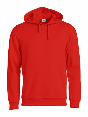 CLIQUE 021031 Basic Hoodie BEDRUKKEN ROOD