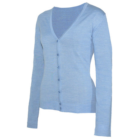 Capraro 29340 Dames vest met knoopjes lichtblauw