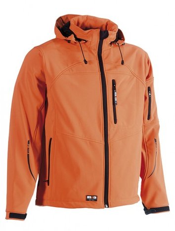 bedrijfskleding Ede 23MJC0902 HEROCK POSEIDON SOFTSHELL JAS ORANJE BORDUREN